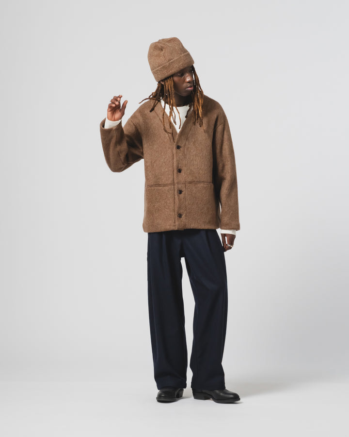 Skully Hat Mohair Fleece Java Brown