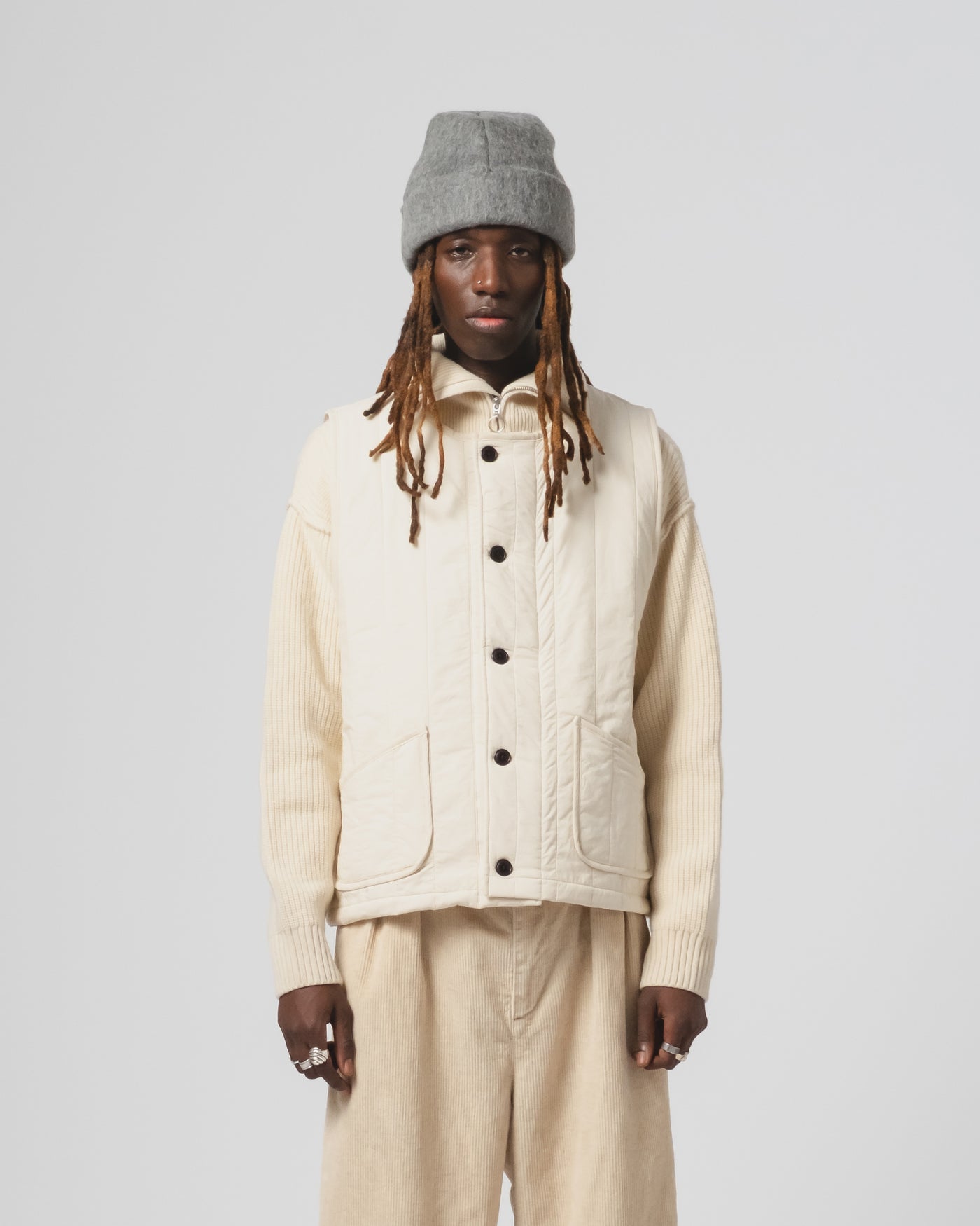 Skully Hat Mohair Fleece Asphalt