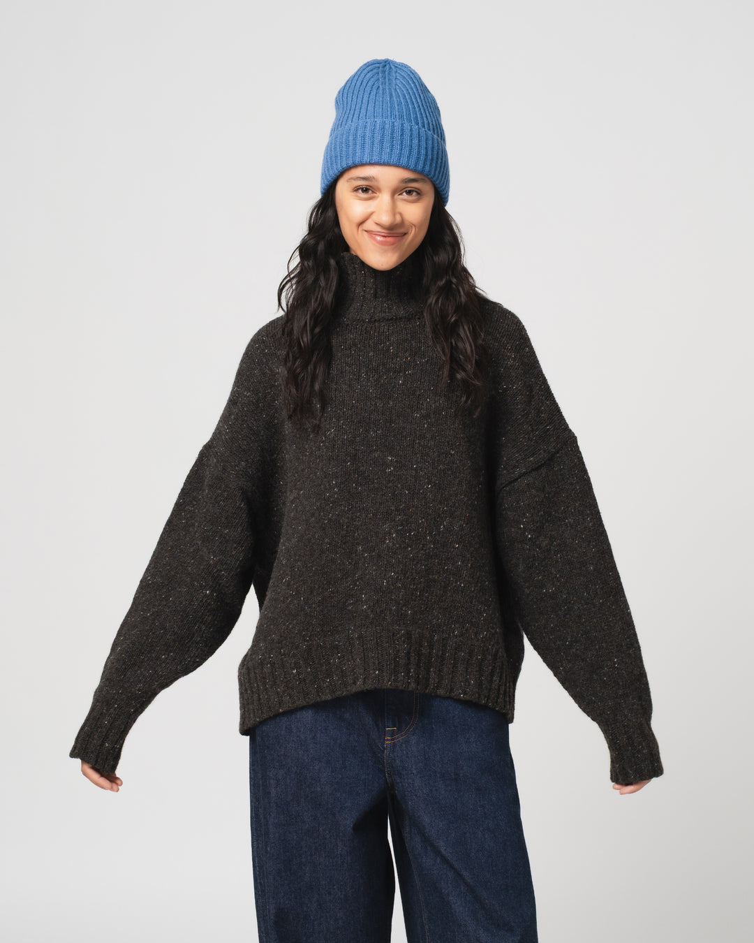 Wool Cashmere Beanie Aqua
