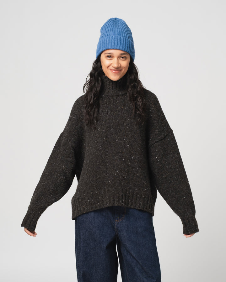 Wool Cashmere Beanie Aqua