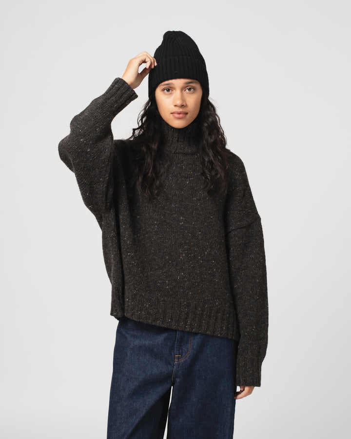 Wool Cashmere Beanie Black