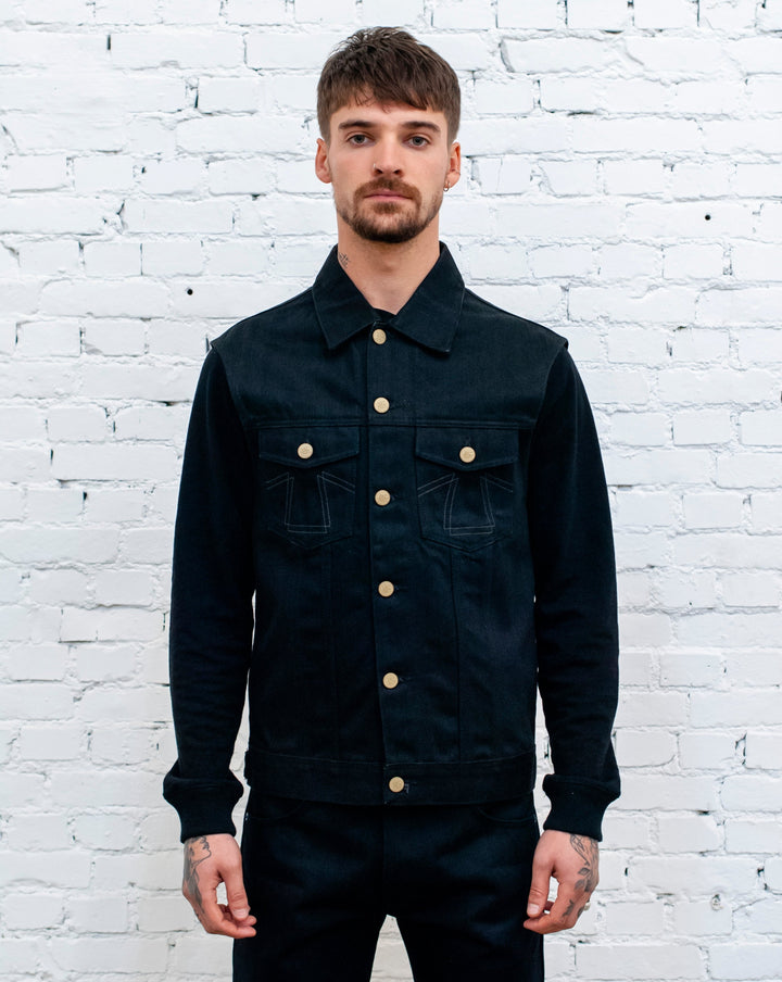 736 ノースリーブジャケット ブラックデニム