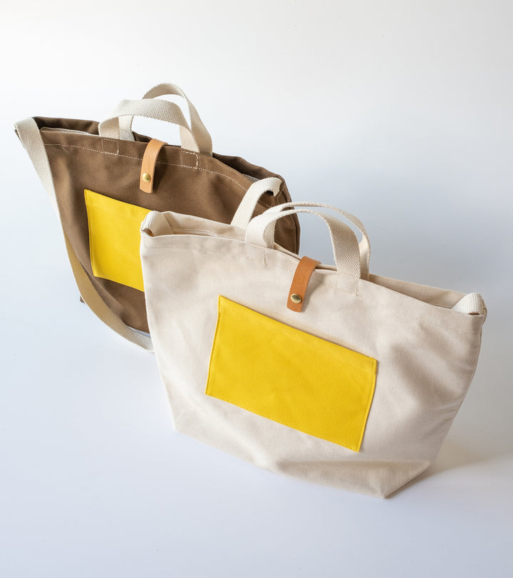 Canvas Shopper Bag Medium White