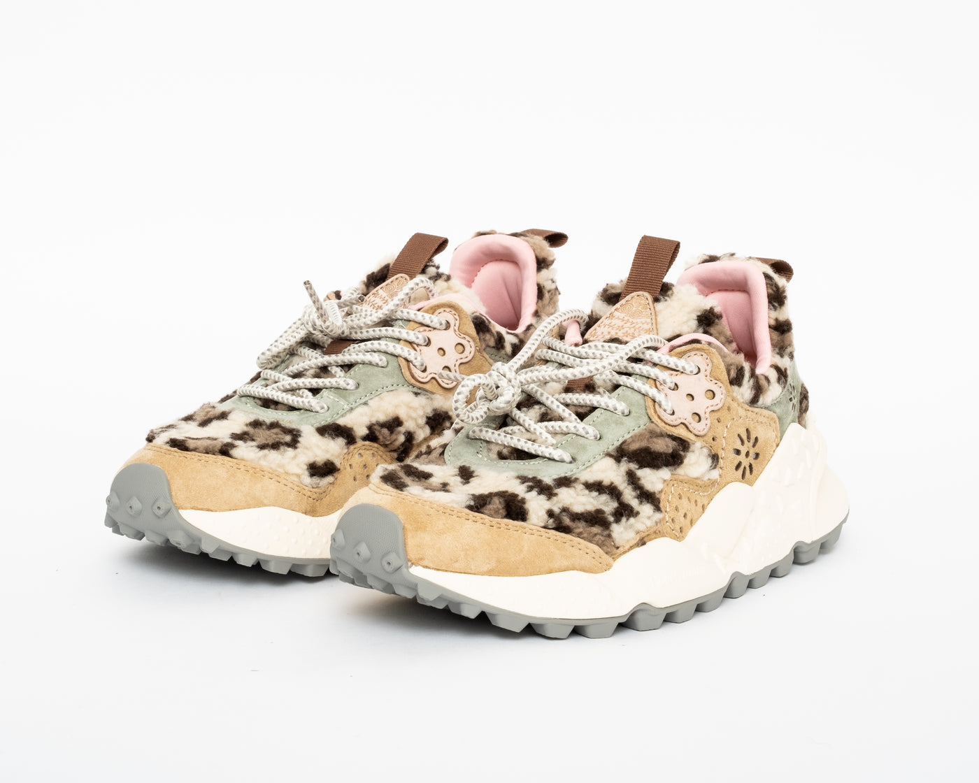 Flower Mountain Kotetsu - Suede/Teddy / Beige Army Brown  (Woman)
