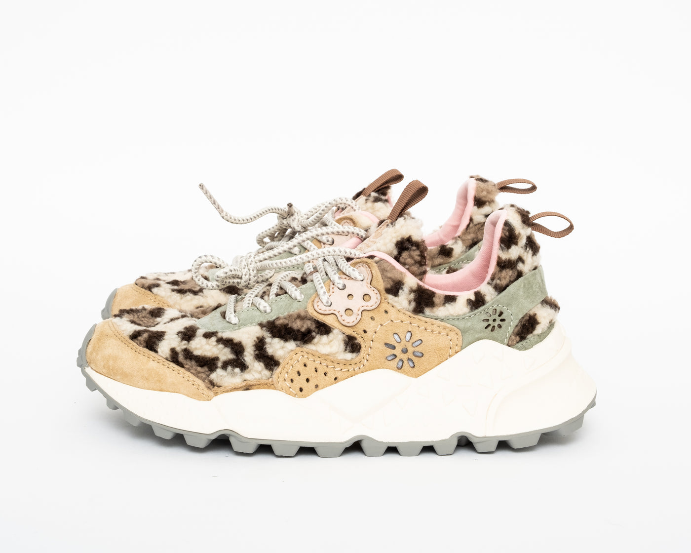 Flower Mountain Kotetsu - Suede/Teddy / Beige Army Brown  (Woman)