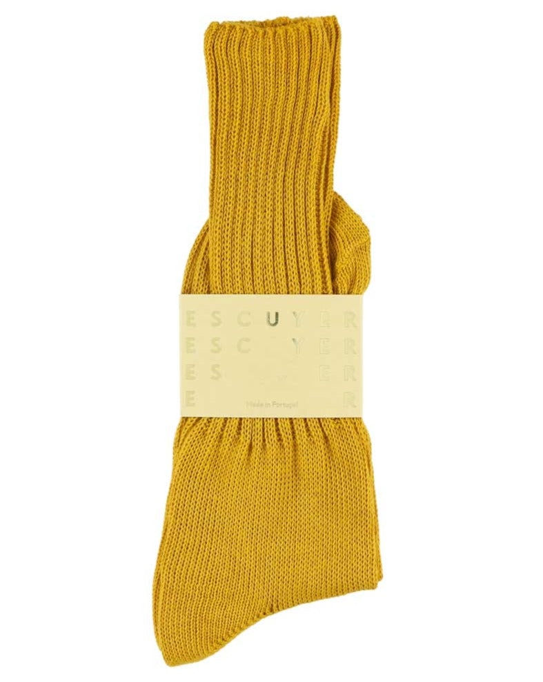 Escuyer socks - Crew - Mustard