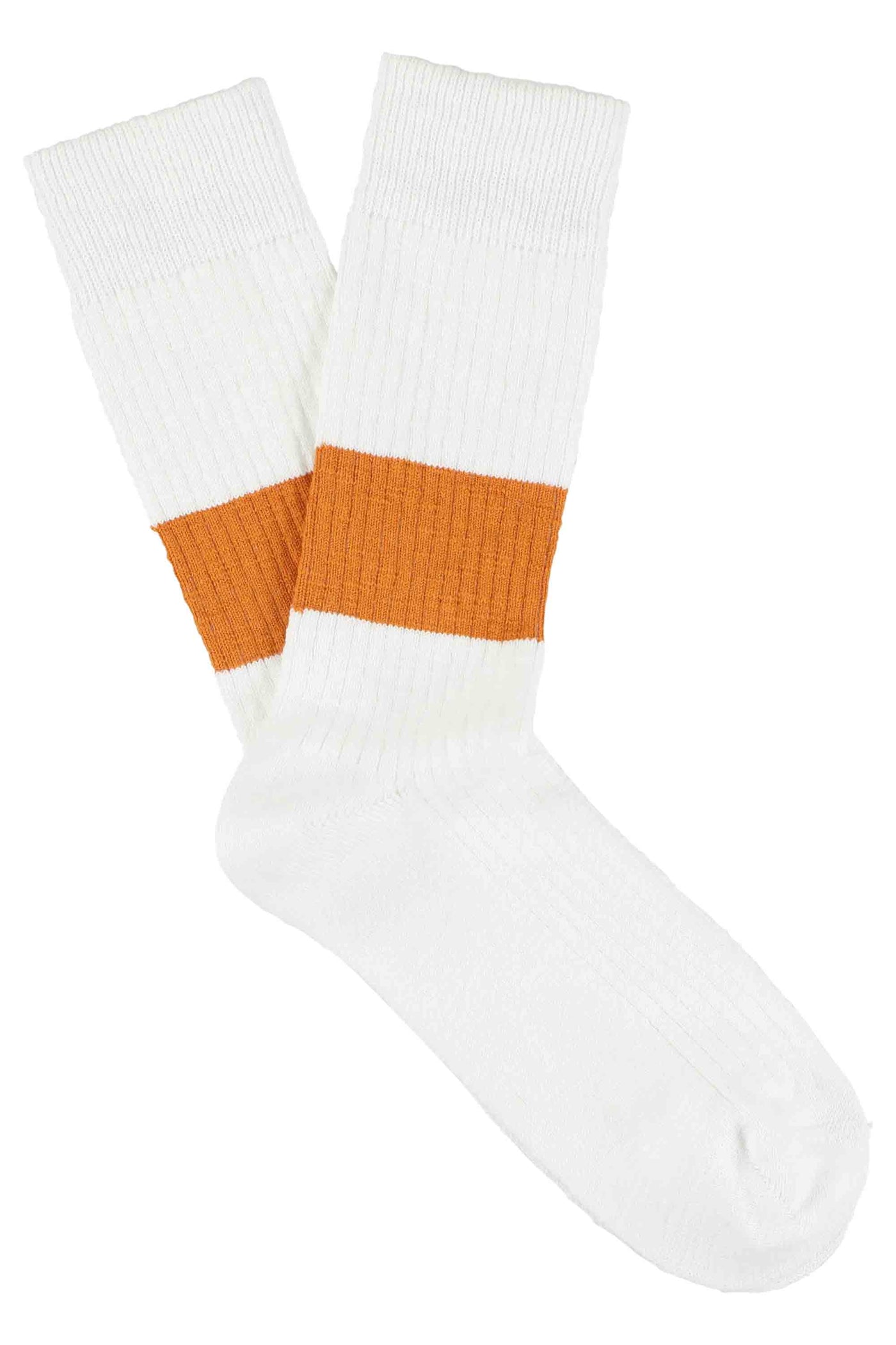 Escuyer socks - white / orange