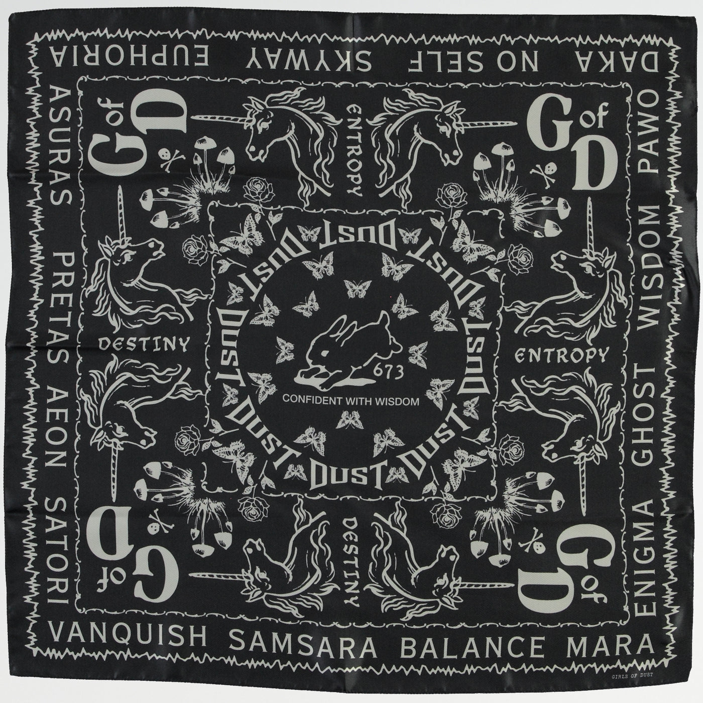 Foulard Girls Of Dust Silk Black