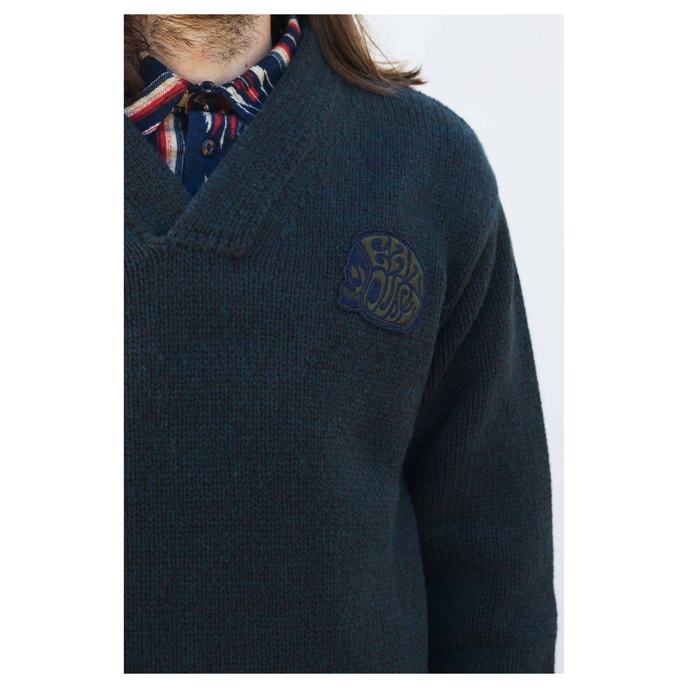 Bi Colored V-Neck knit