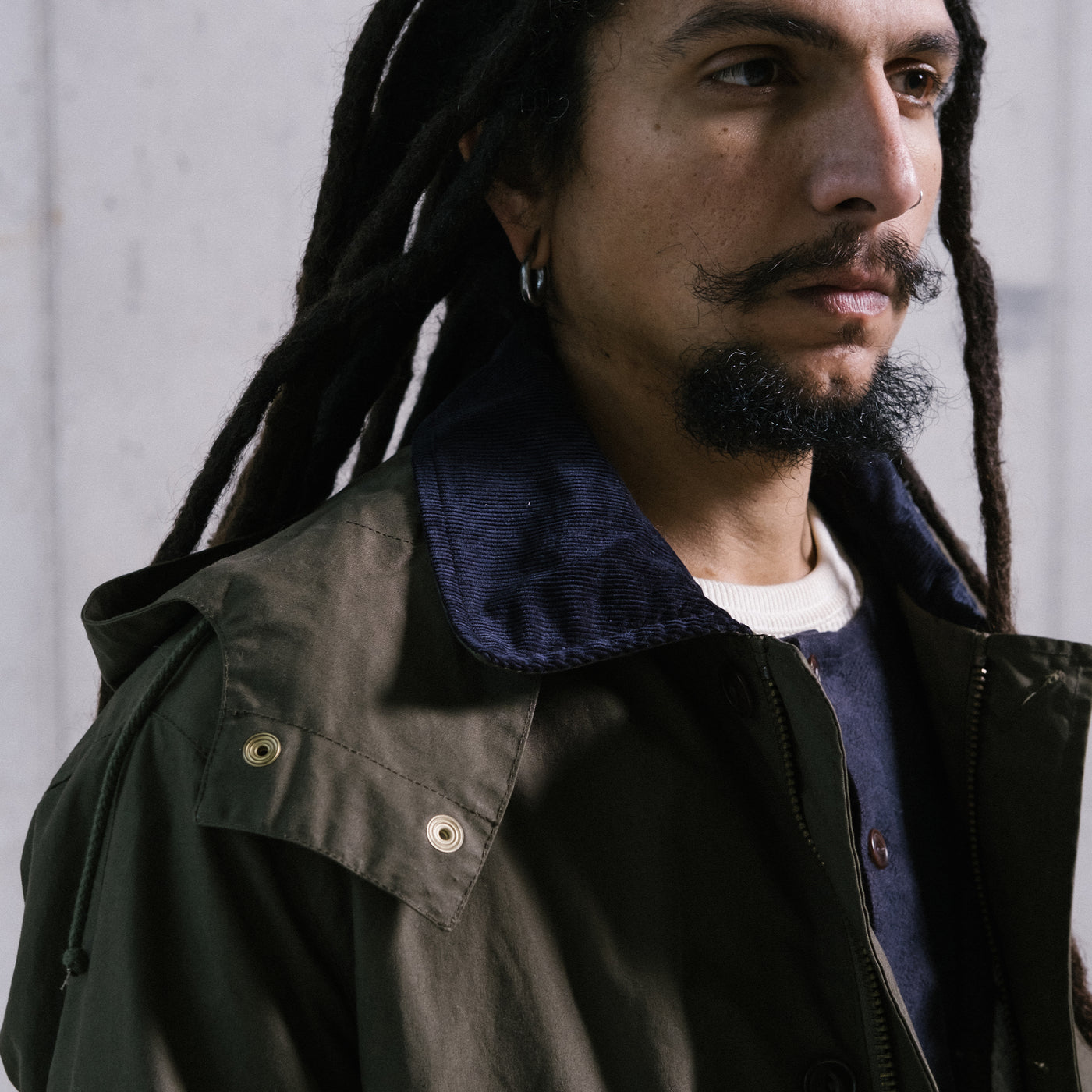 Field Coat Dry Waxed Cotton Khaki/Brown