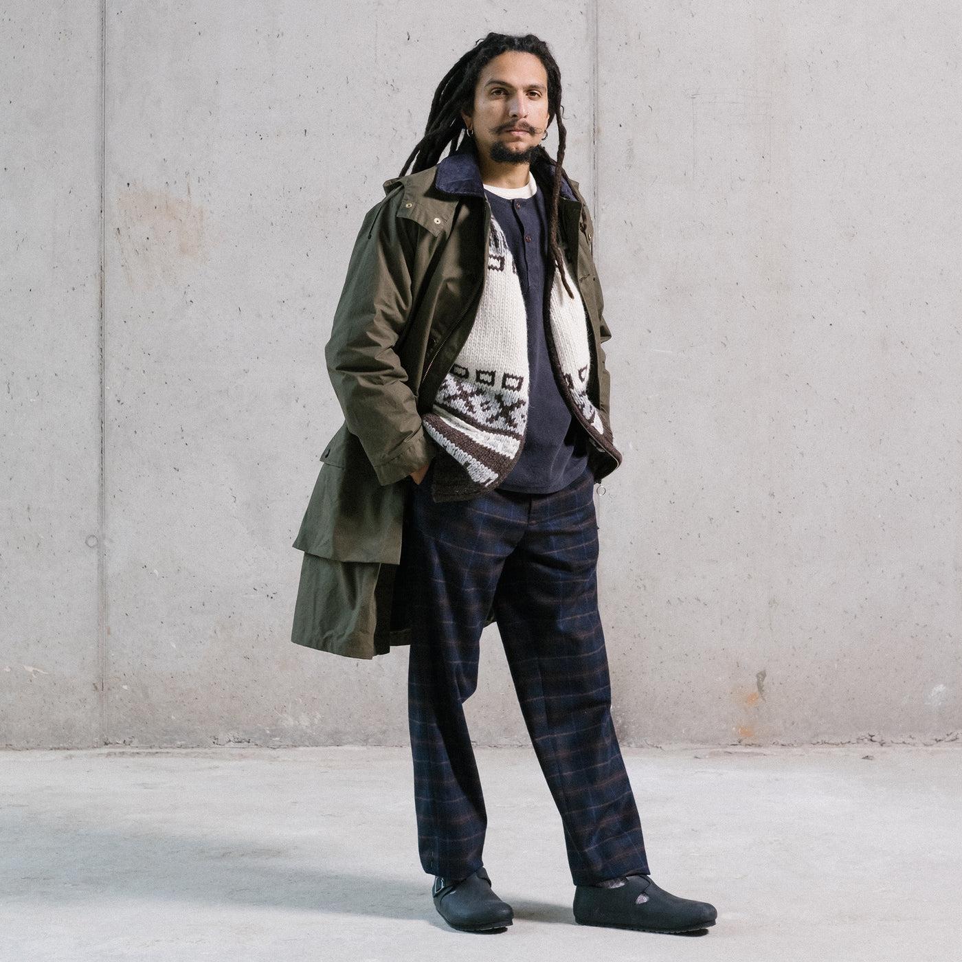 Field Coat Dry Waxed Cotton Khaki/Brown