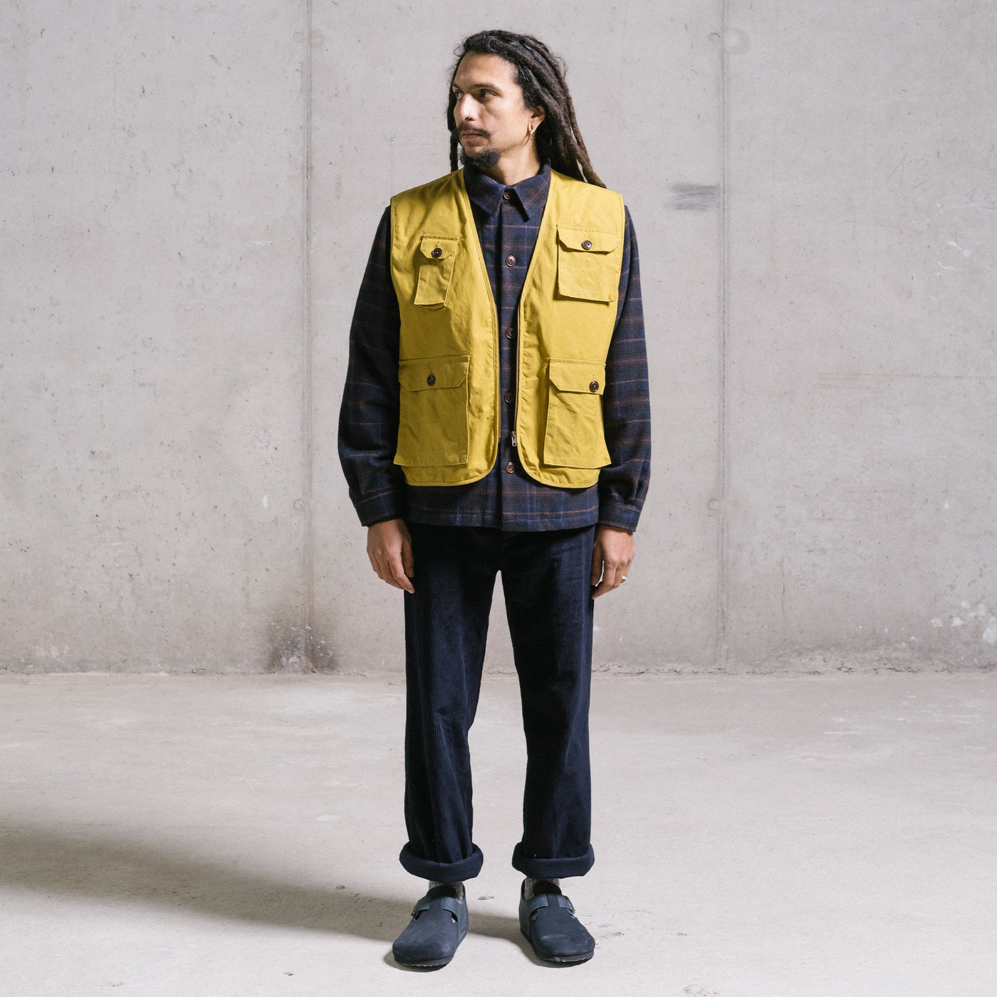 Tropical Vest Dry Waxed Cotton Olivine