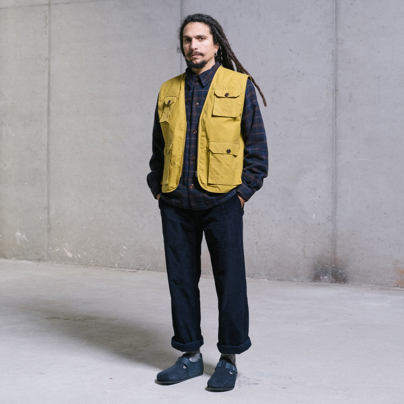 Tropical Vest Dry Waxed Cotton Olivine