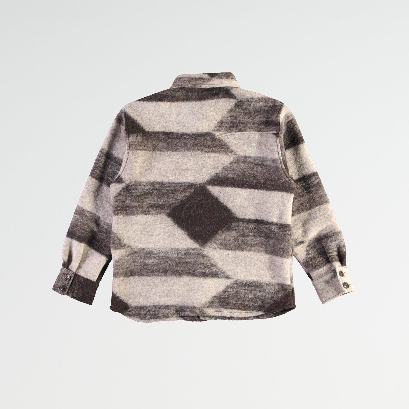 CPO Shirt Shepherds Wool Off White / Brown