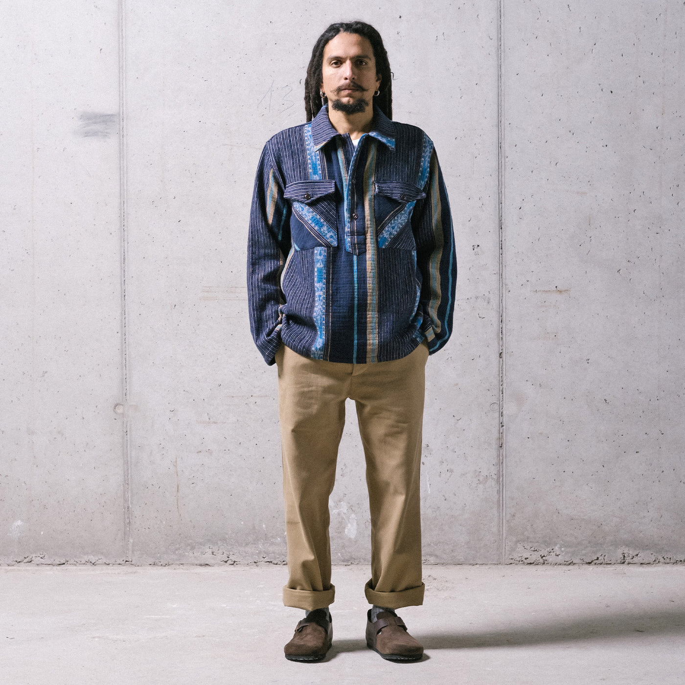Fisherman Shirt Bora Bora Jaquard Navy