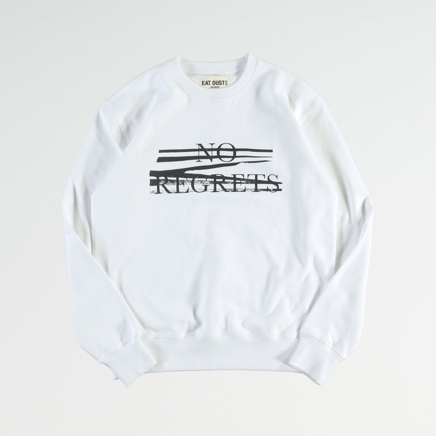 Sweatshirt No Regrets Heavy Cotton White