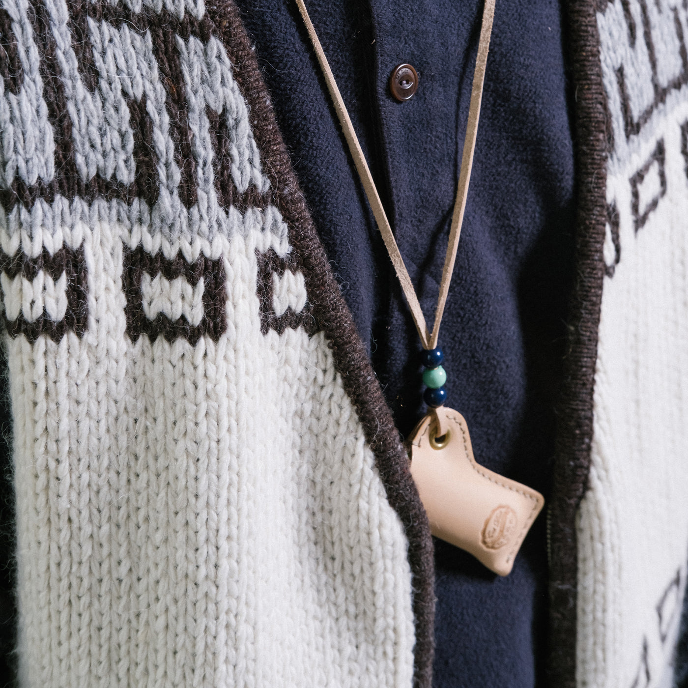 Cochiwan Vest Alpaca Wool White/Brown