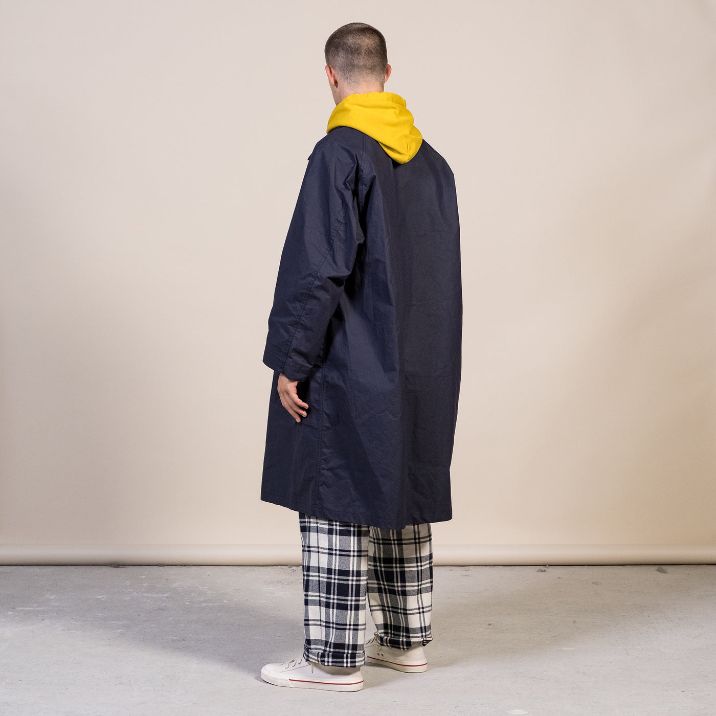 Army Trench Dry Waxed Cotton Dark Indigo