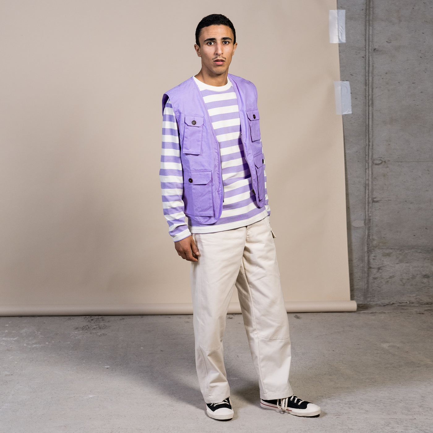 Tropical Vest Dry Waxed Cotton Lilac
