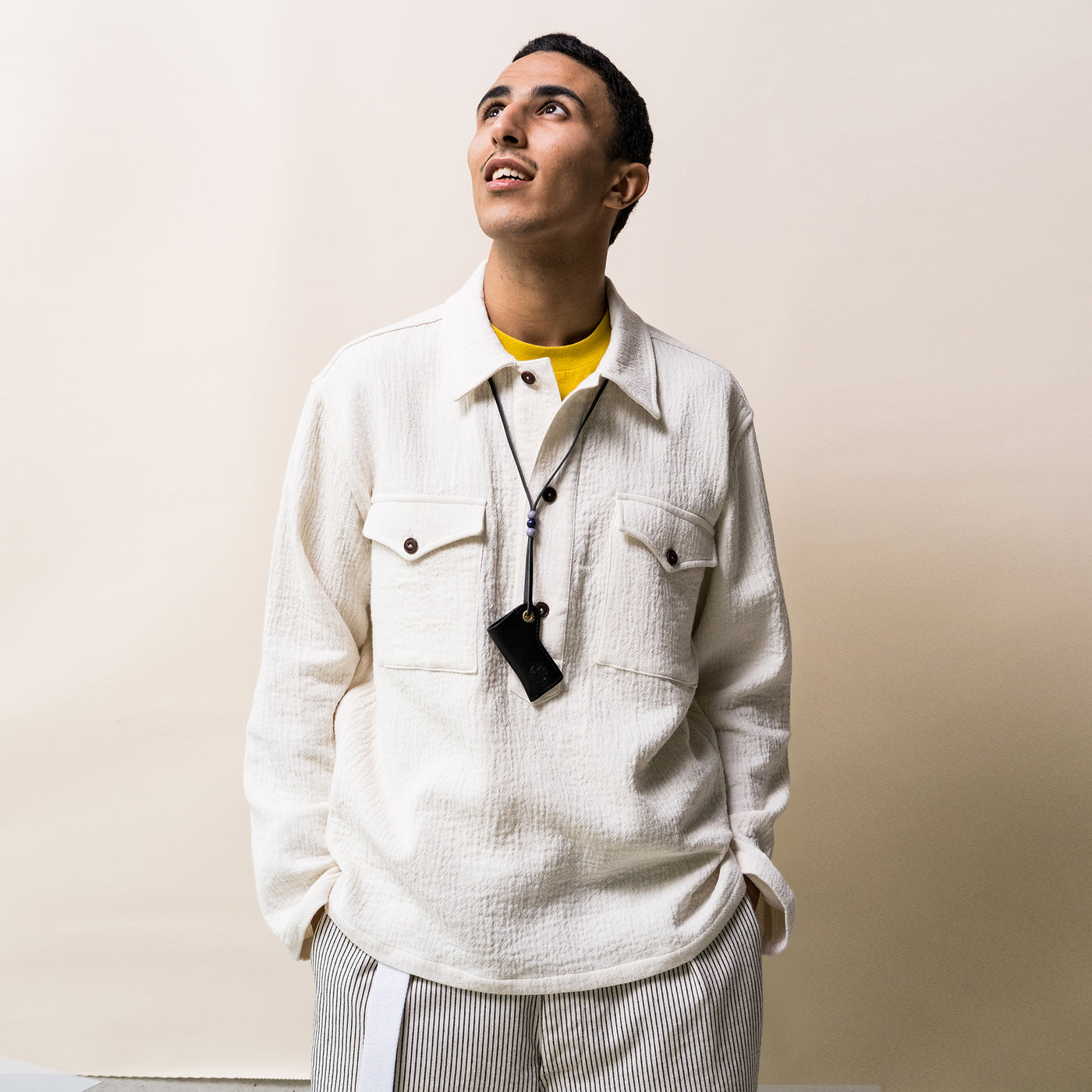 Fisherman Shirt Island Cotton White