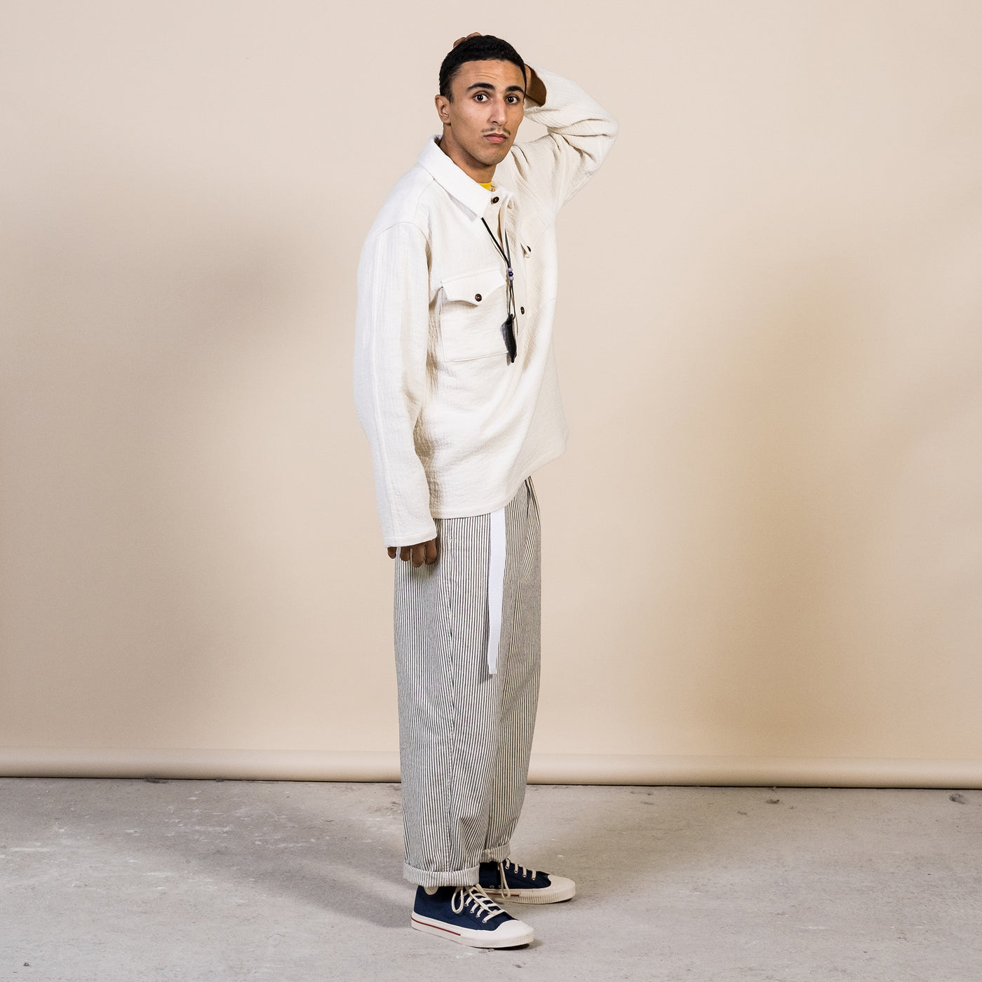 Fisherman Shirt Island Cotton White