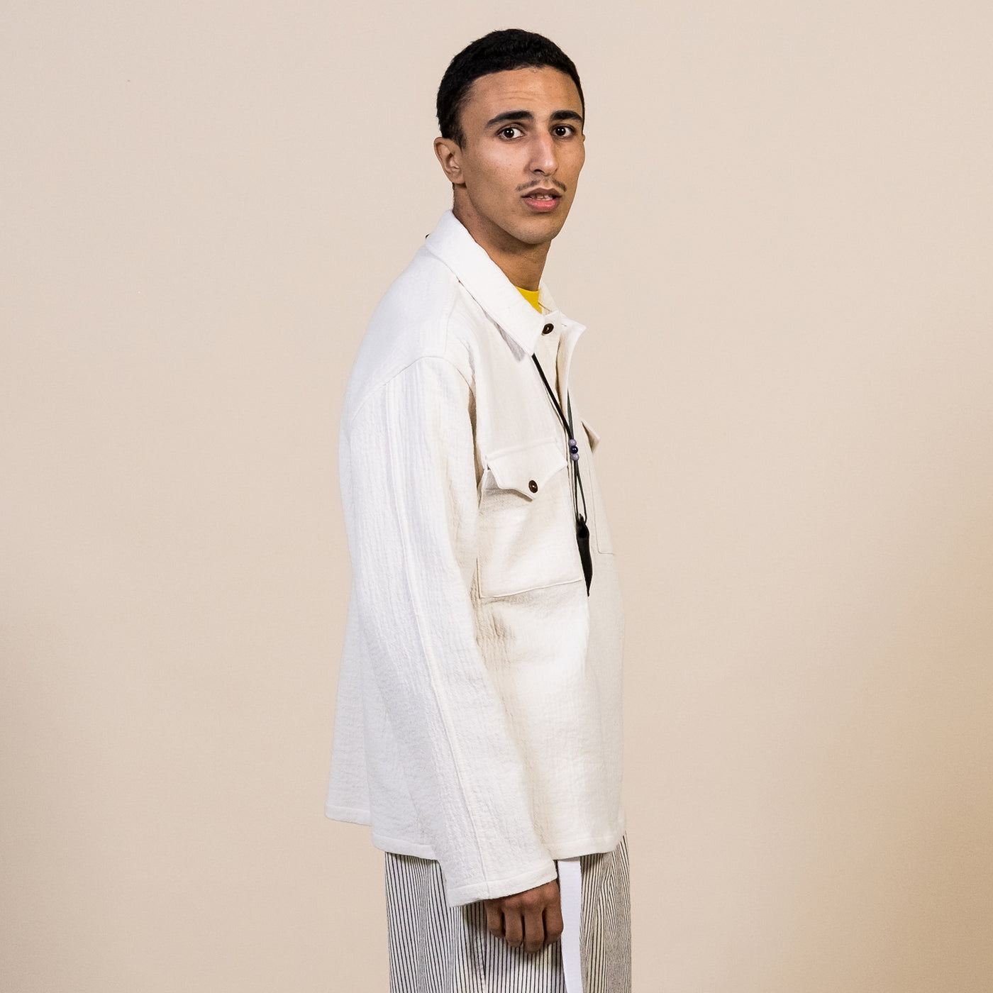 Fisherman Shirt Island Cotton White
