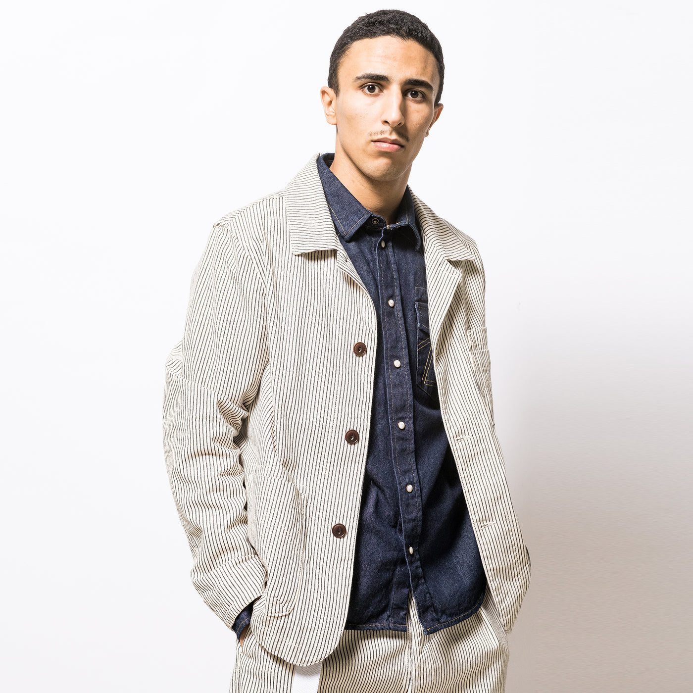 Combat Blazer Railroad Cotton White