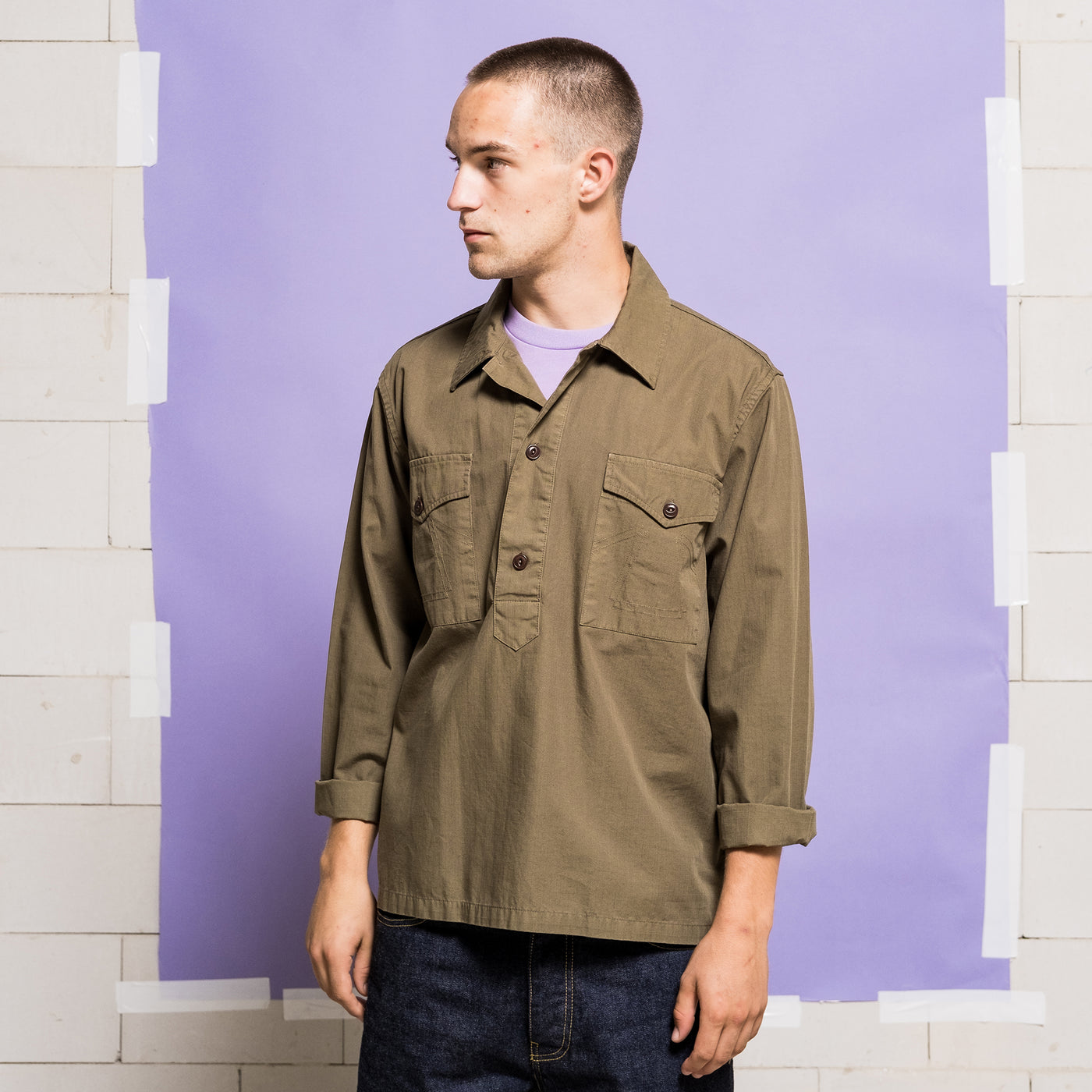 Fisherman Shirt Rip Stop Forest Green