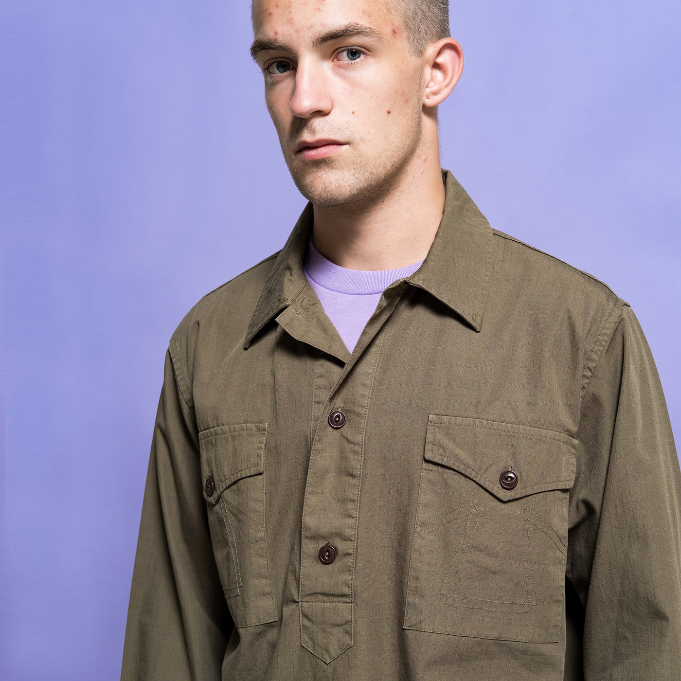 Fisherman Shirt Rip Stop Forest Green