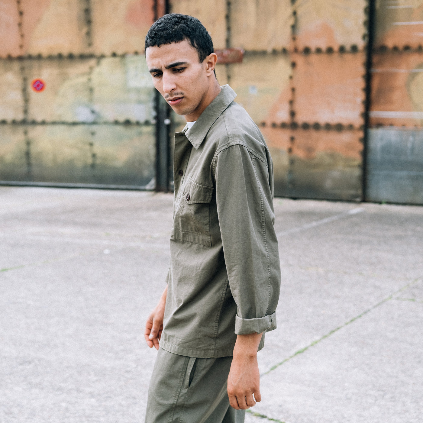Fisherman Shirt Rip Stop Forest Green