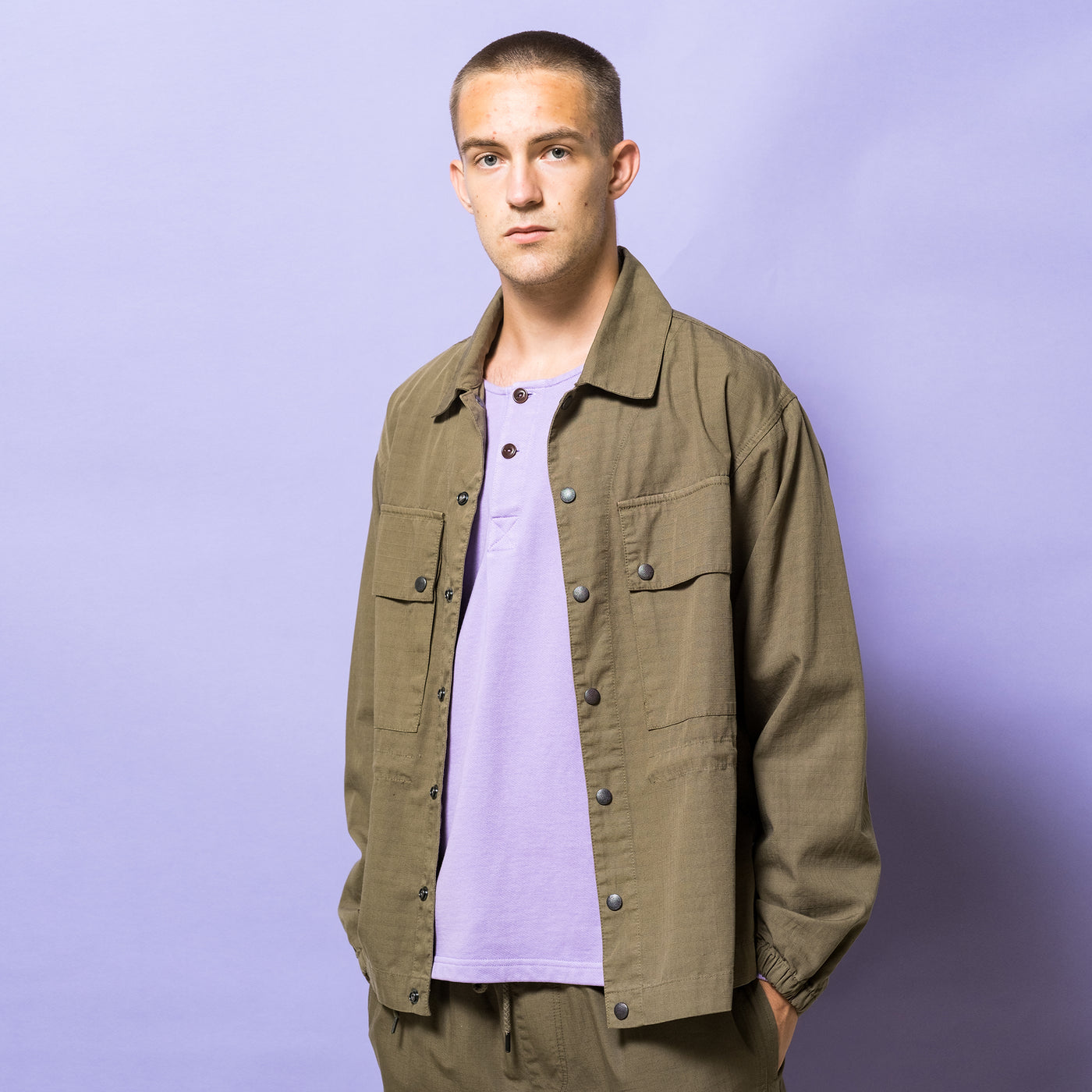 Tropical Jacket Rip Stop Forest Green