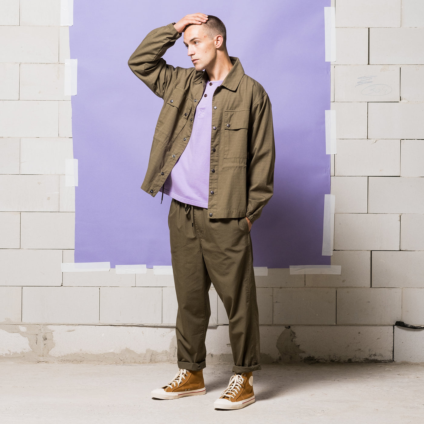 Tropical Jacket Rip Stop Forest Green
