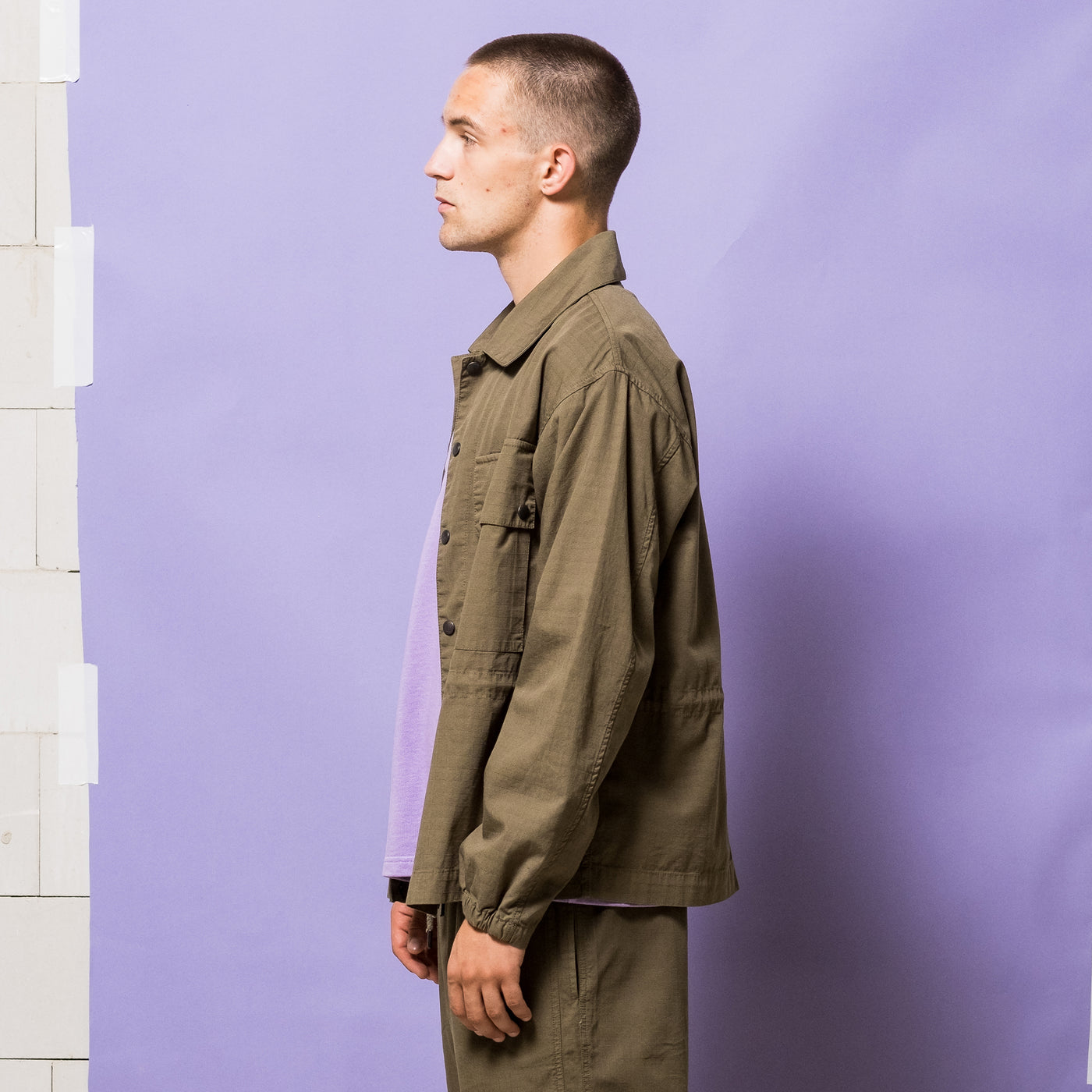 Tropical Jacket Rip Stop Forest Green