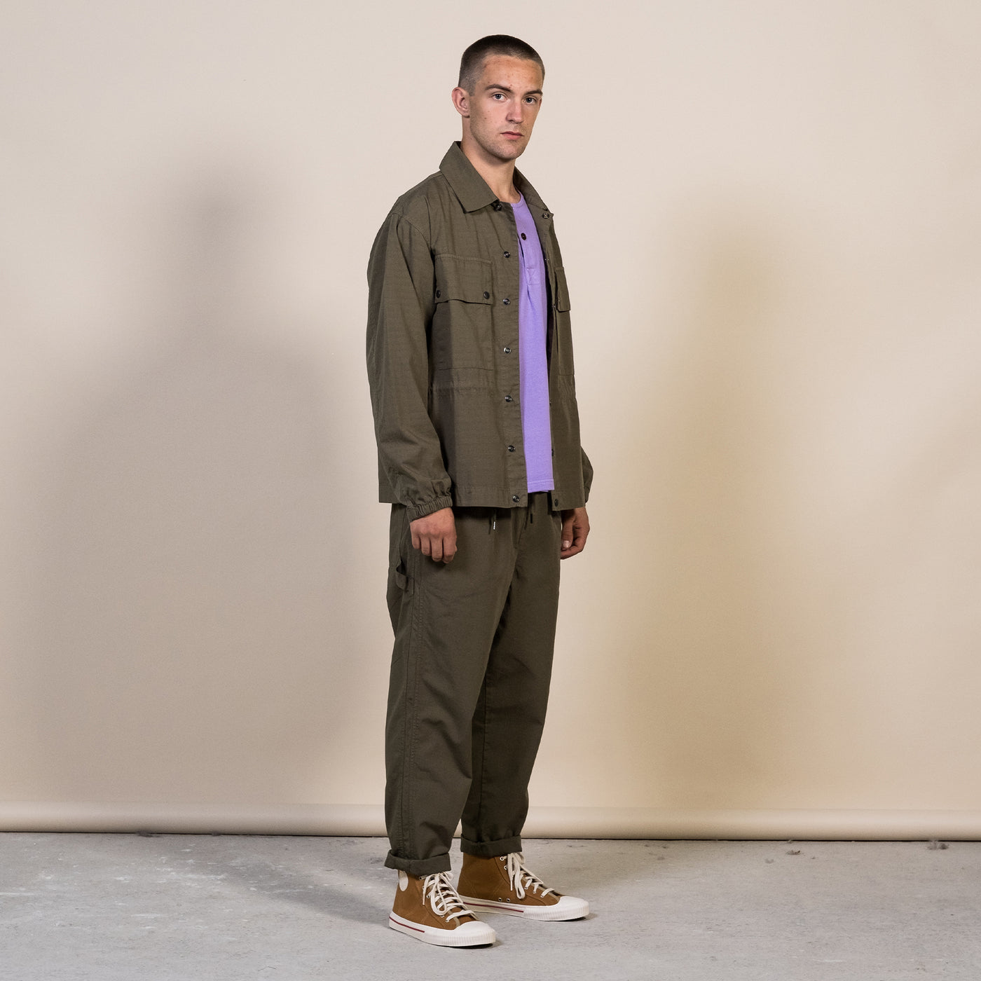 Tropical Jacket Rip Stop Forest Green