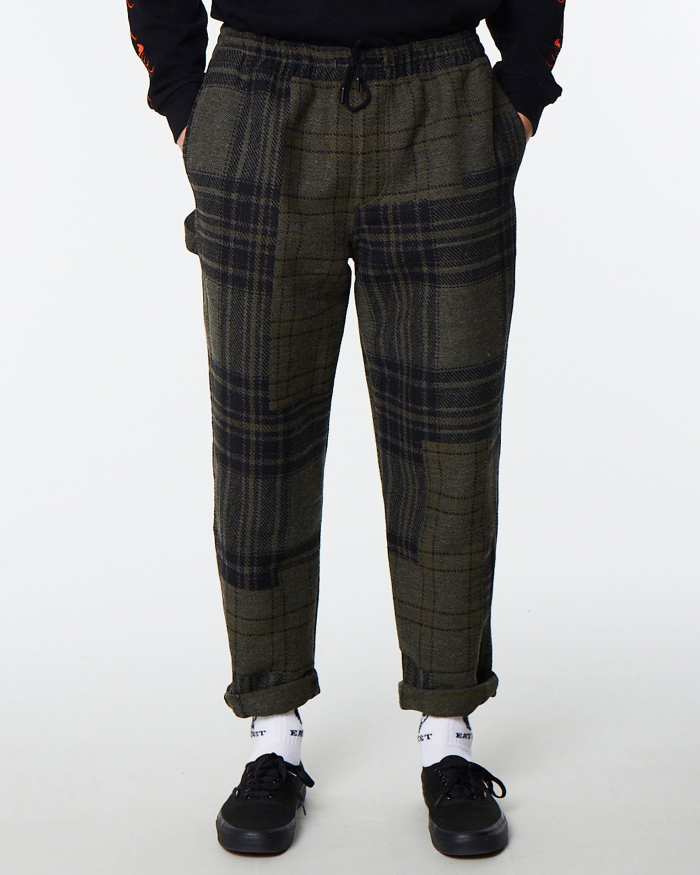 Gonz Pants Boro Quilty Olive