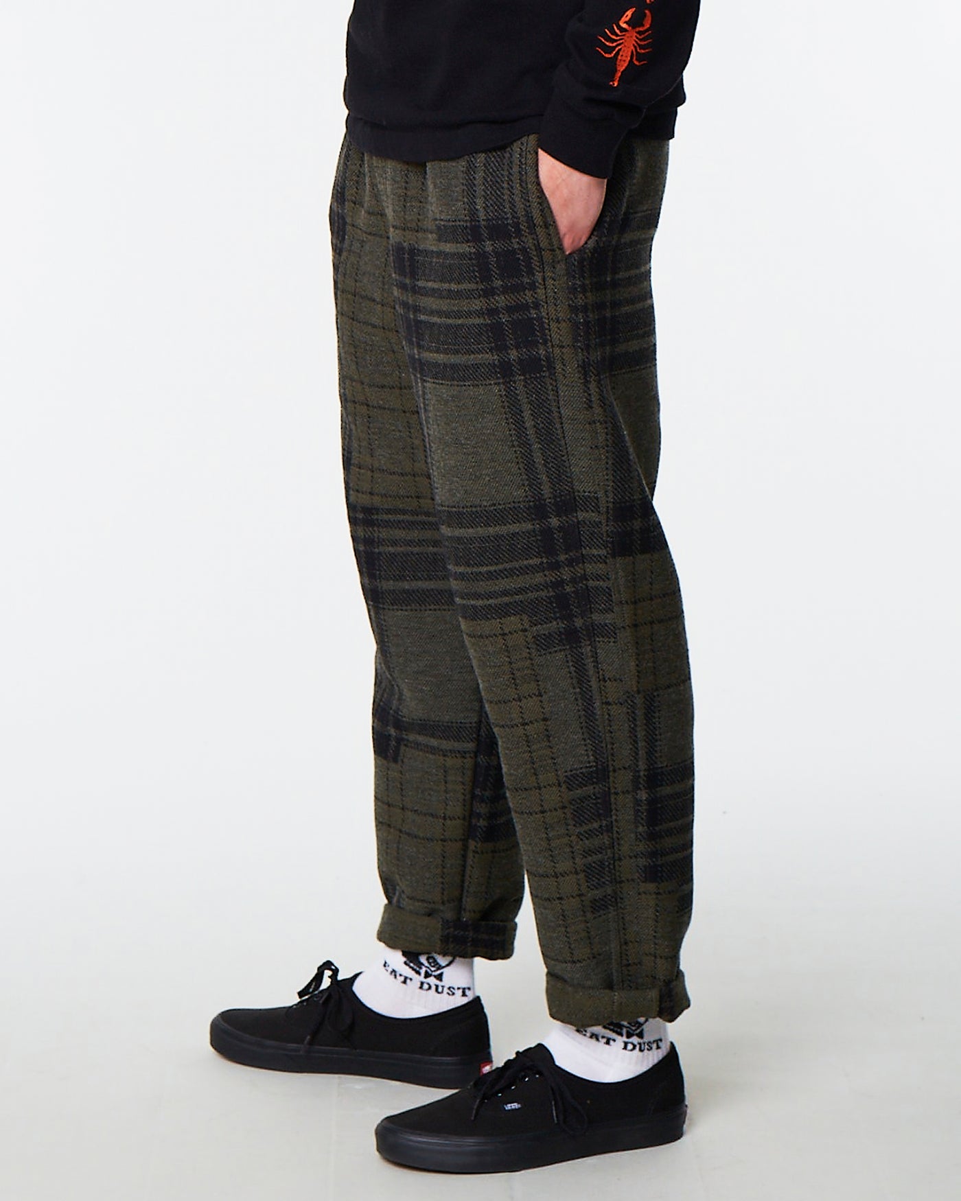 Gonz Pants Boro Quilty Olive