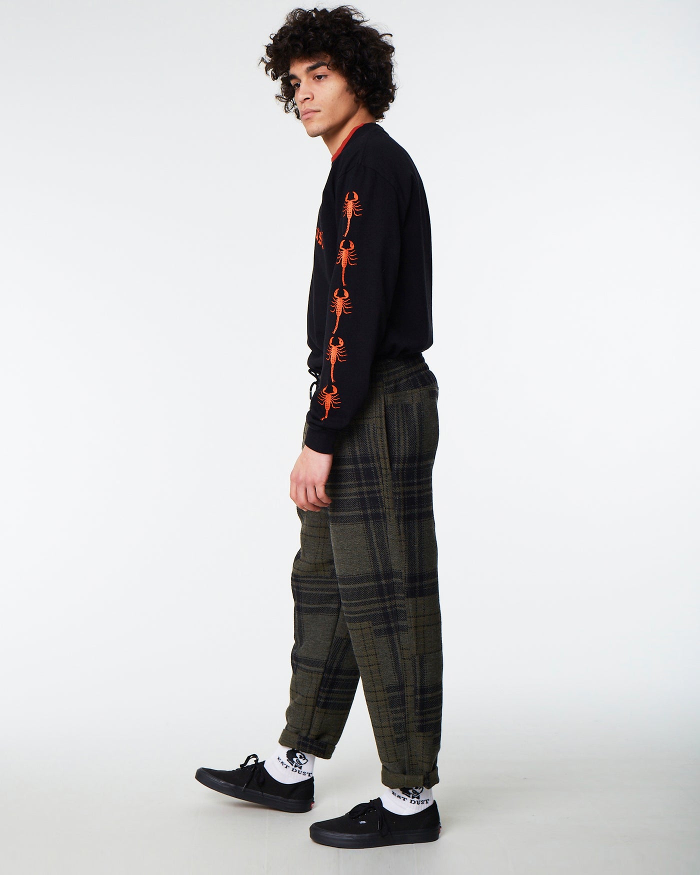 Gonz Pants Boro Quilty Olive