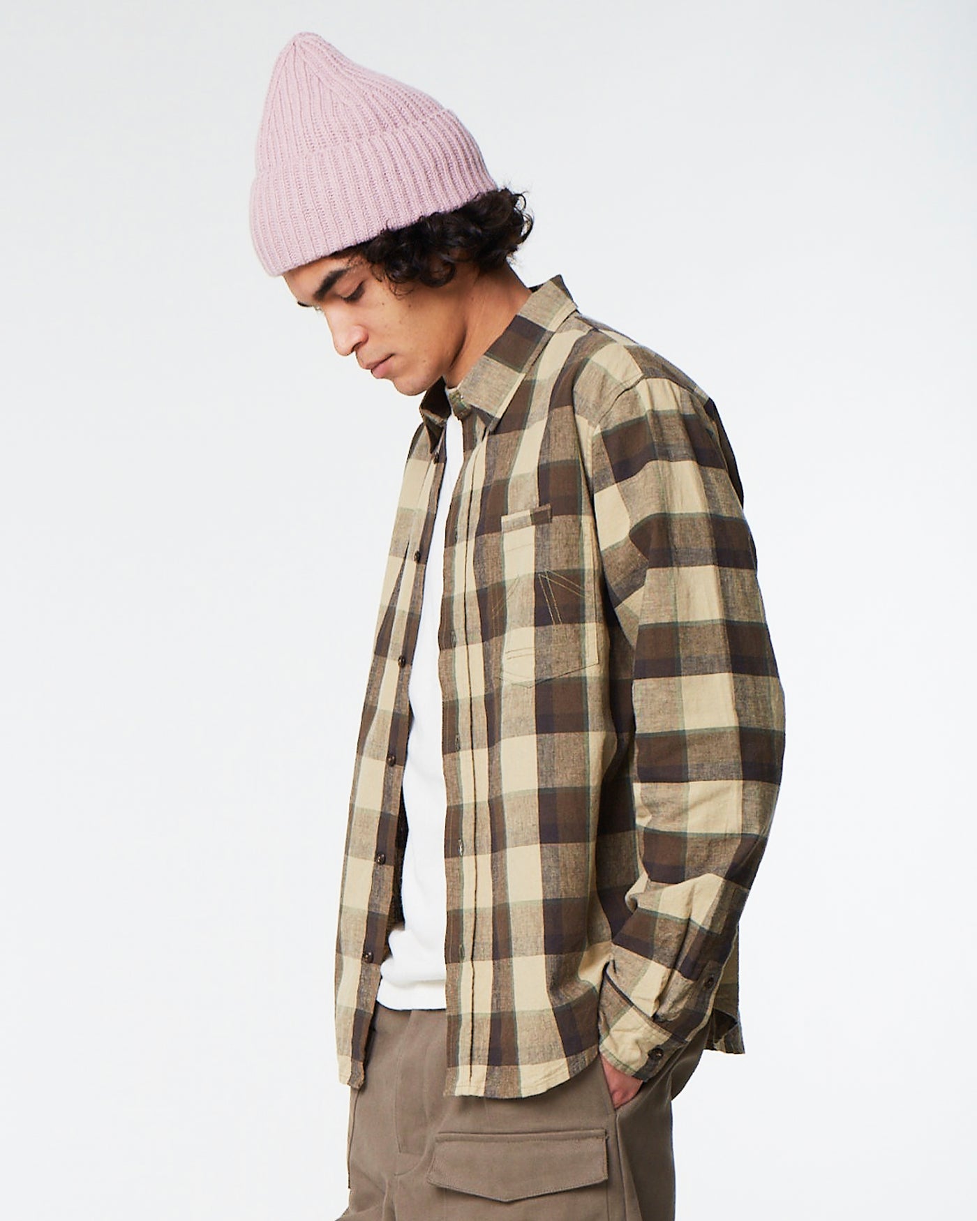 Combat Shirt Farmers Check Beige/Brown
