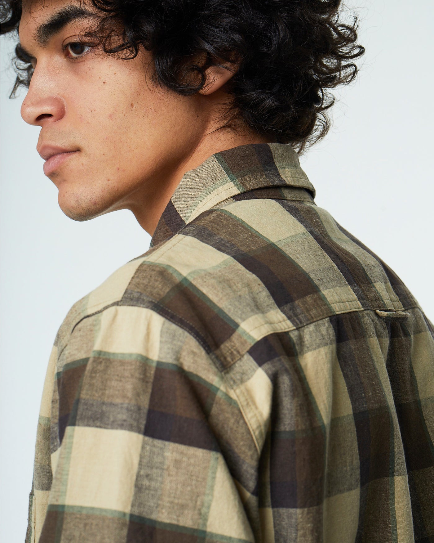 Combat Shirt Farmers Check Beige/Brown