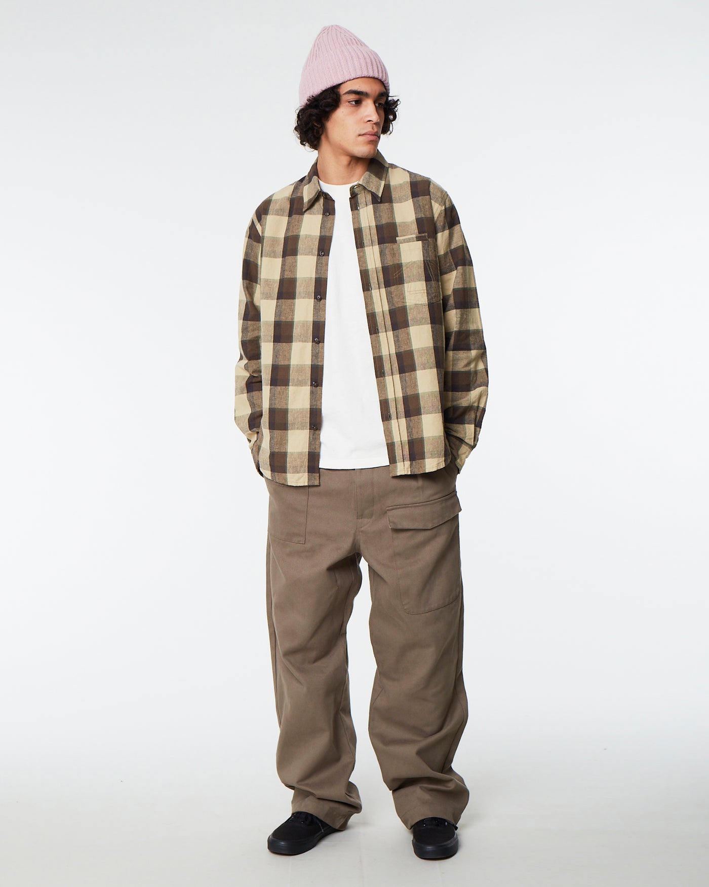 Combat Shirt Farmers Check Beige/Brown