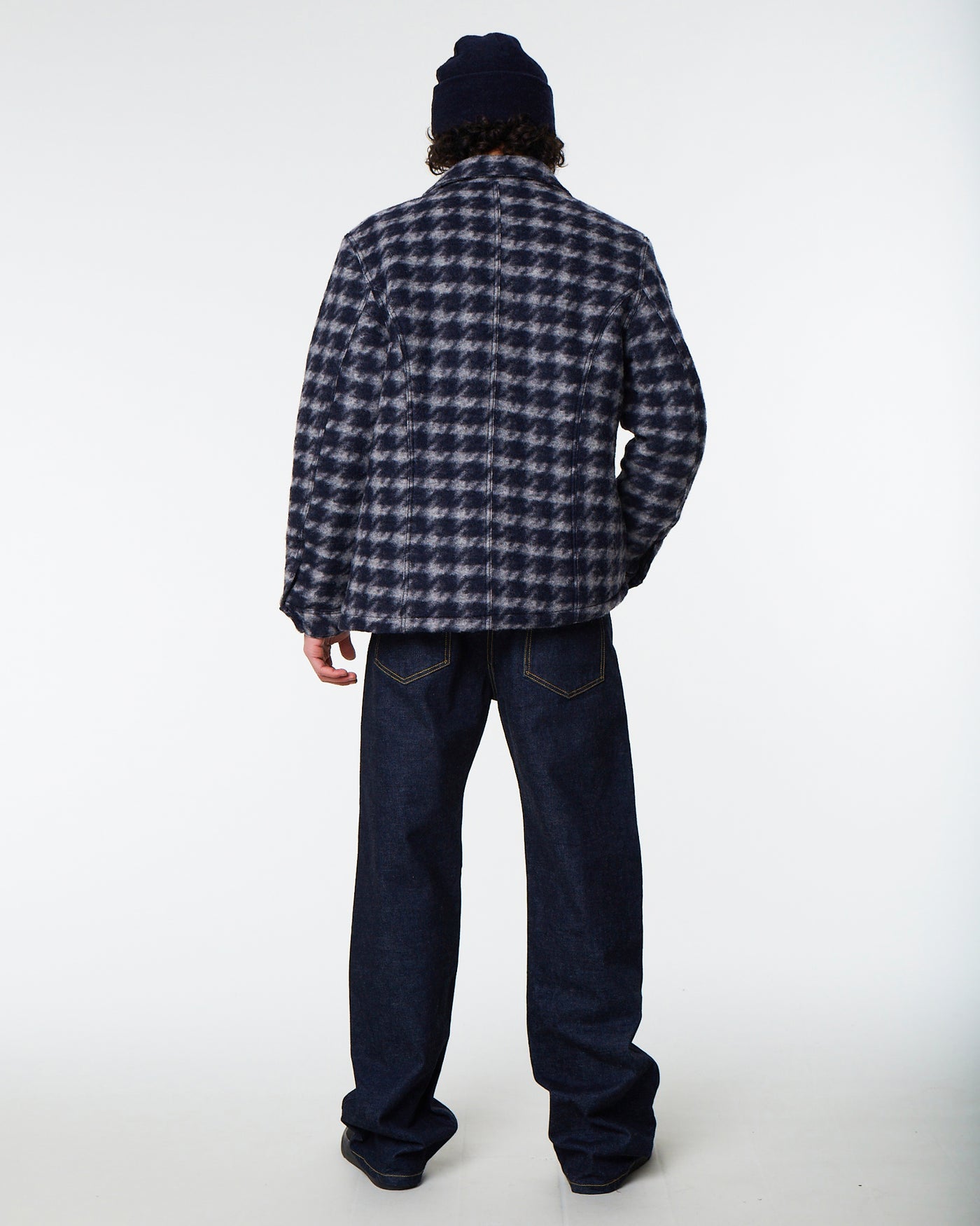 Chore Jacket Pied De Poule Blue