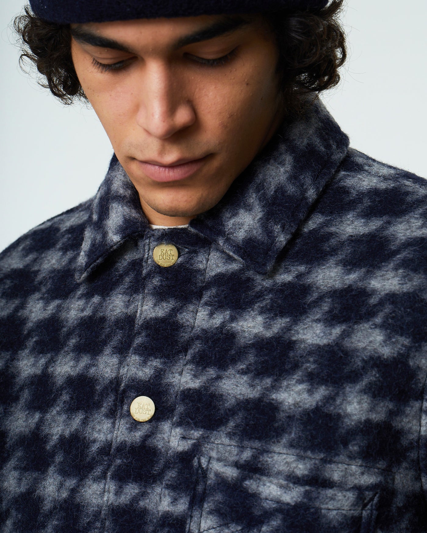 Chore Jacket Pied De Poule Blue