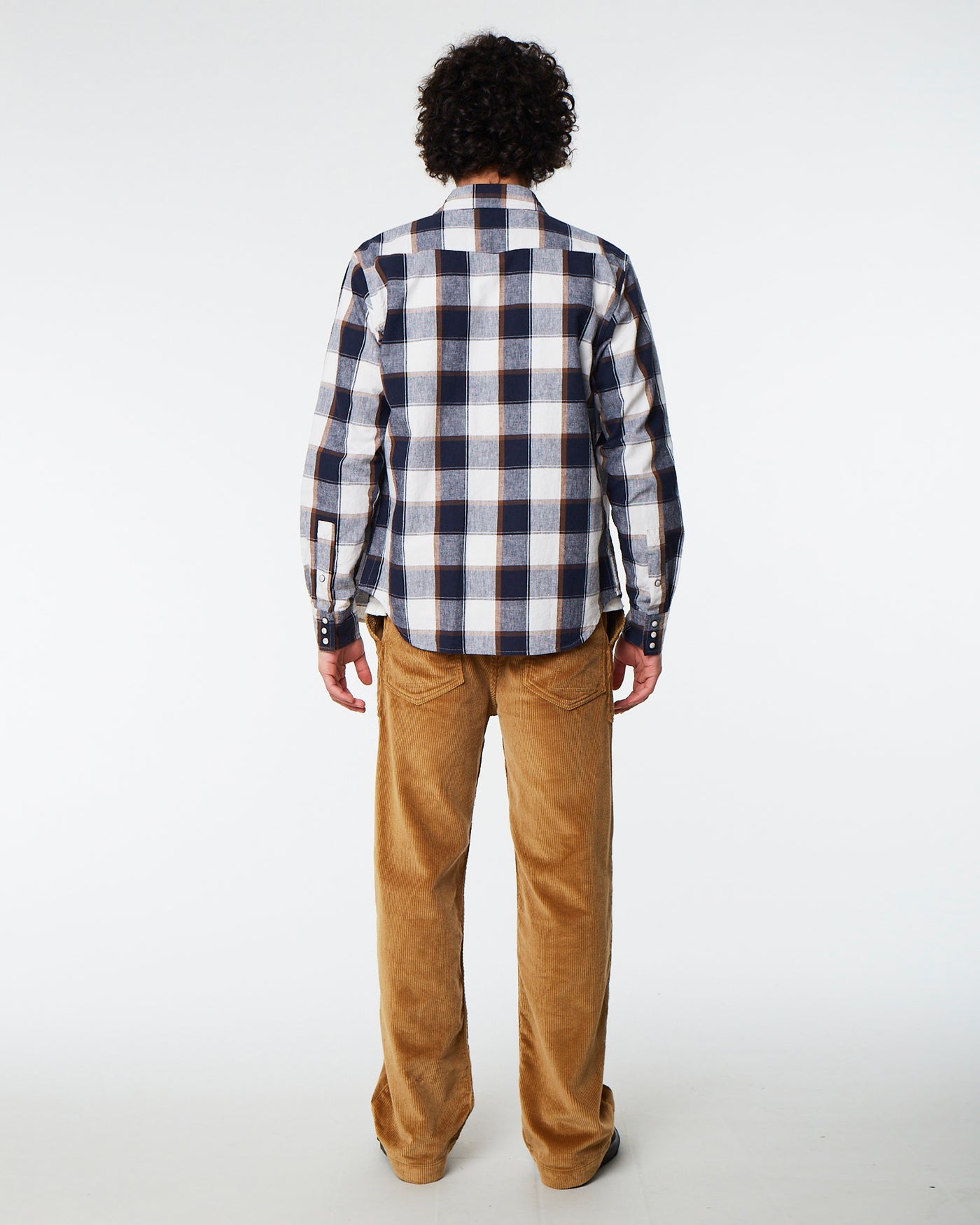 Western Shirt Provence Check Off White/Navy