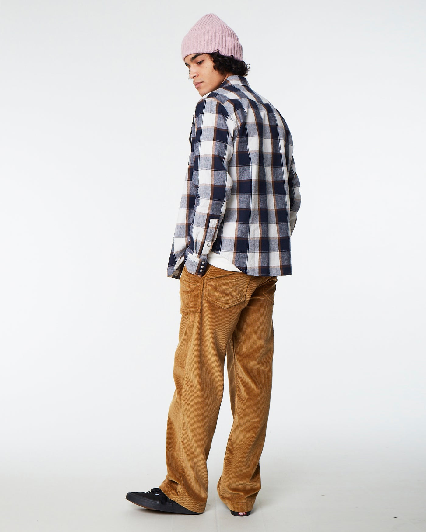 Western Shirt Provence Check Off White/Navy