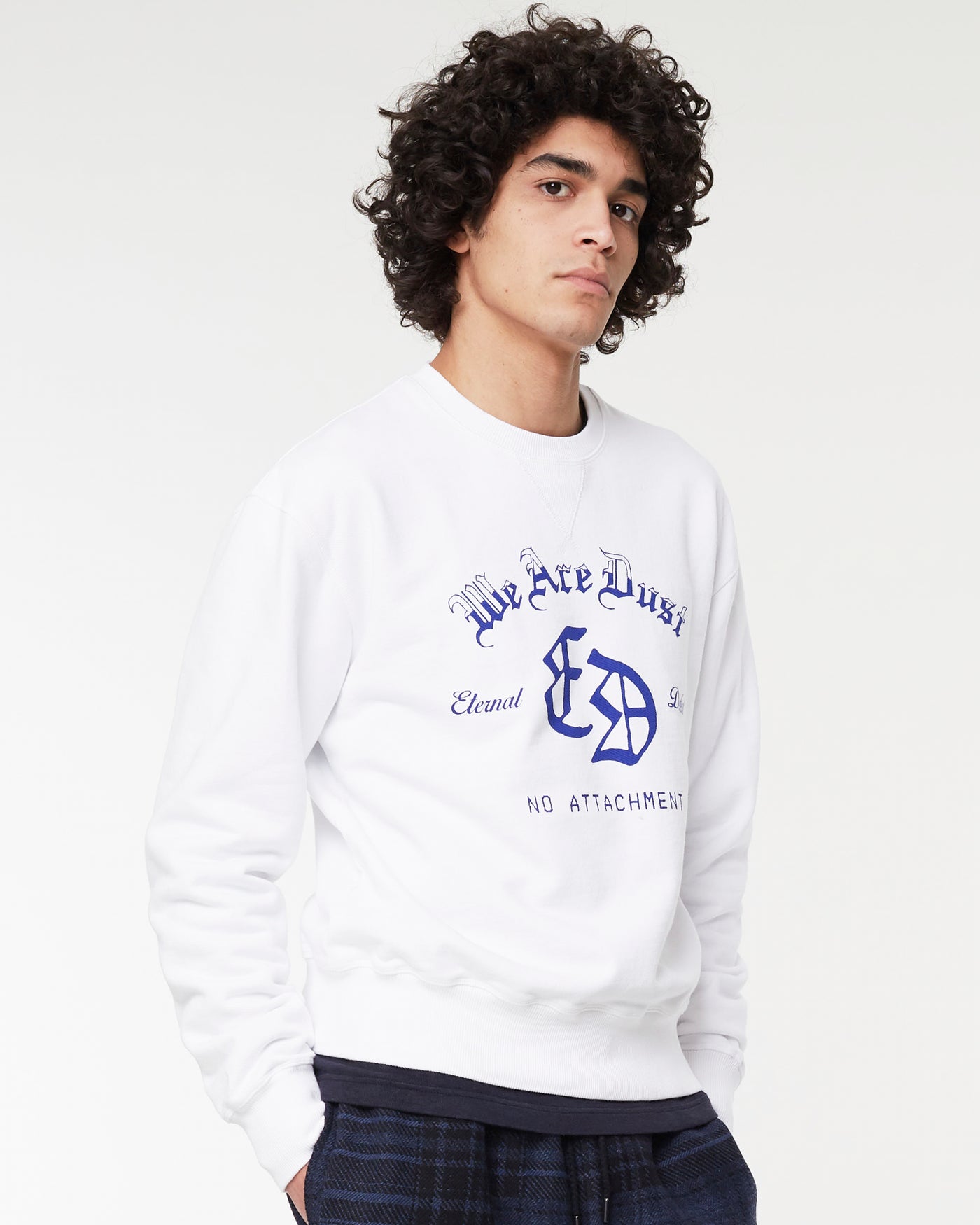 Crewneck We Are Dust American Fleece White