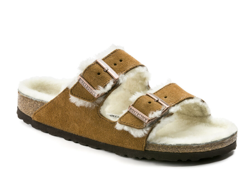 Birkenstock Arizona Shearling Cognac (Narrow)