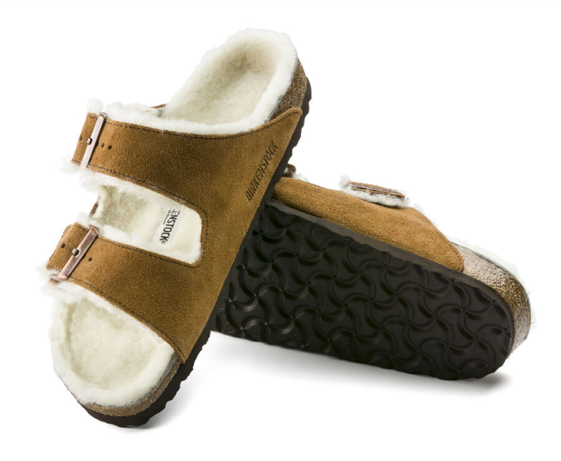 Birkenstock Arizona Shearling Cognac (Narrow)