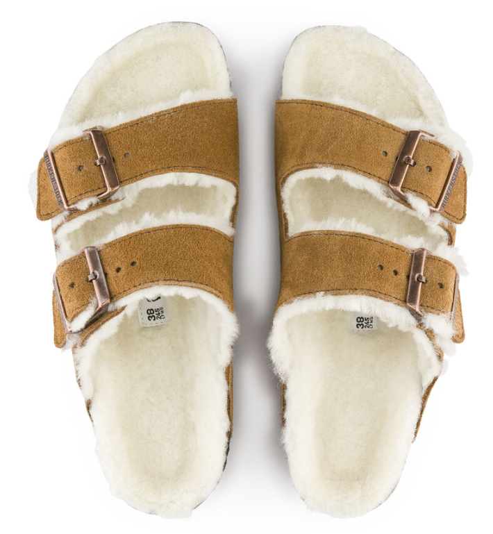 Birkenstock Arizona Shearling Cognac (Narrow)