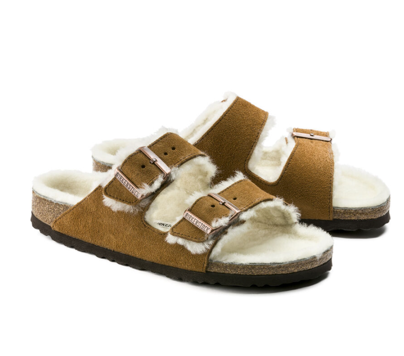 Birkenstock Arizona Shearling Cognac (Narrow)