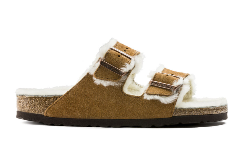 Birkenstock Arizona Shearling Cognac (Narrow)